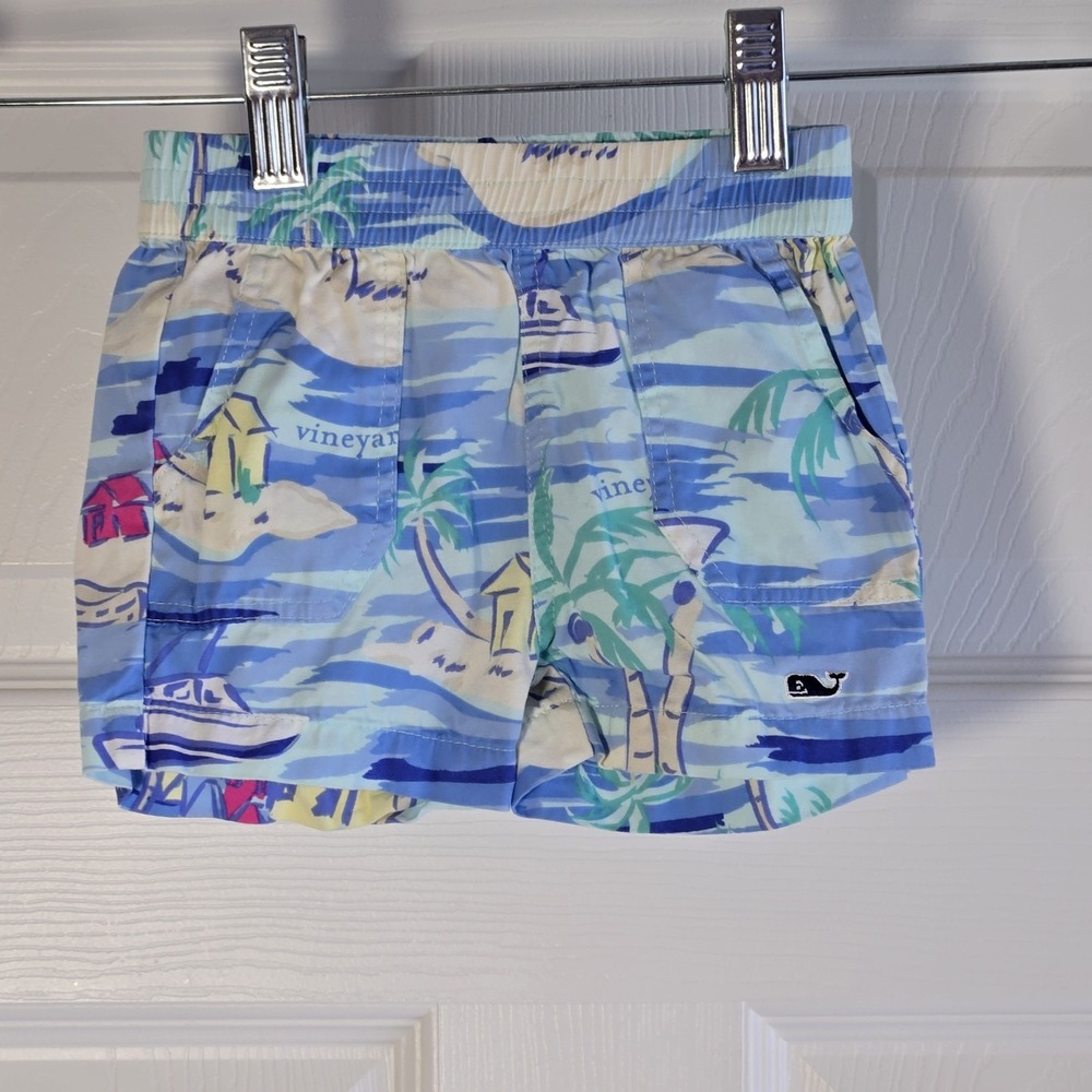 Vineyard Vines x Target Collaboration Tropical Beach Shorts Size 3-6 Months Blue